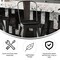 Flash Furniture 24" Black Metal Counter Stool-Black Poly Seat CH-31320-24GB-BK-PL2B-GG - alternate 4